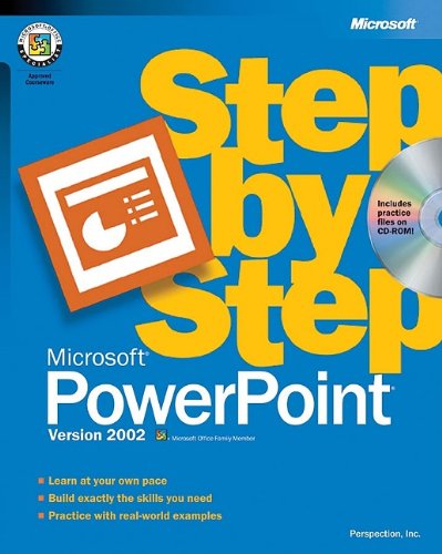 Microsoft PowerPoint version 2002 step by step Cover