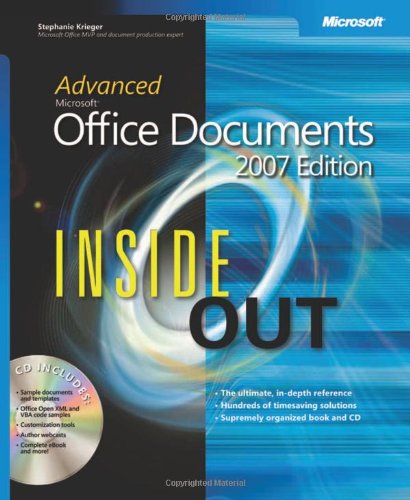 Advanced Microsoft  Office Documents 2007 Edition Inside Out Cover