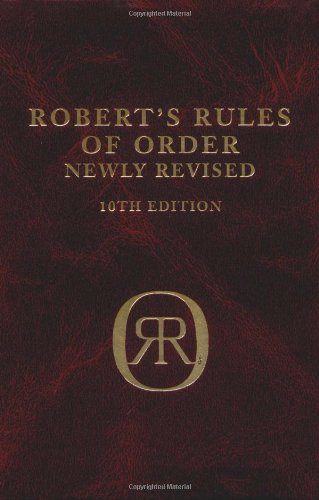 Robert's rules of order Cover