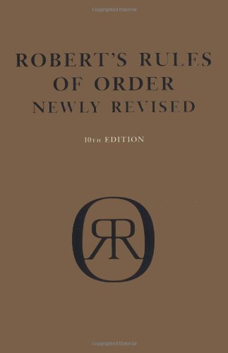 Robert's rules of order Cover