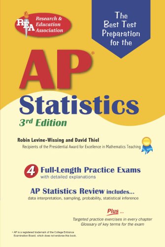 AP Statistics (REA) - New 3rd Edition: NEW 3rd Edition (Test Preps) Cover