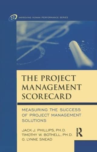 The project management scorecard Cover