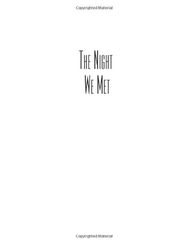 The Night We Met Cover