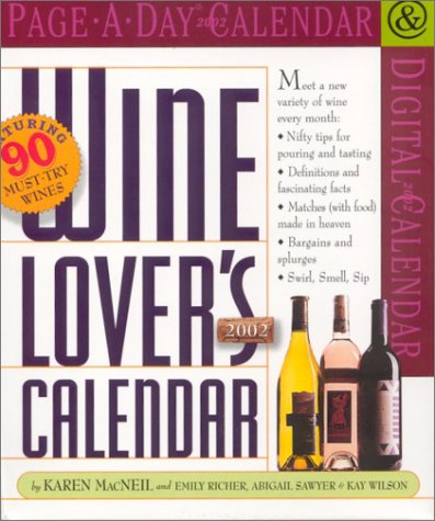 Wine Lover's Page-A-Day Calendar 2002 Cover