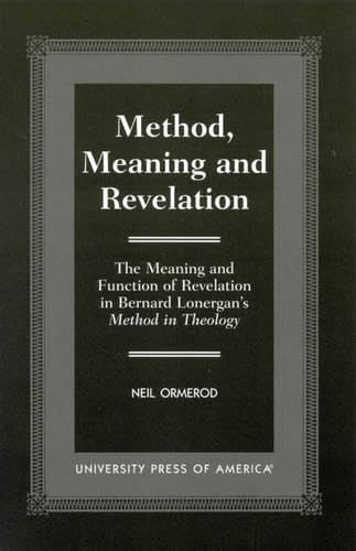 Method, meaning, and revelation Cover