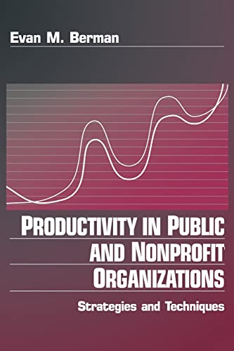 Productivity in public and nonprofit organizations Cover