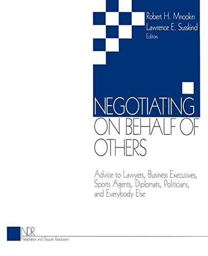 Negotiating on behalf of others Cover