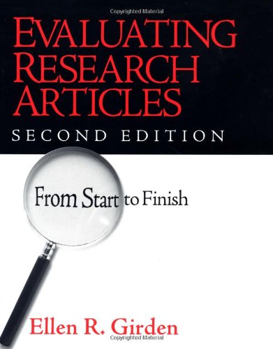 Evaluating research articles from start to finish Cover