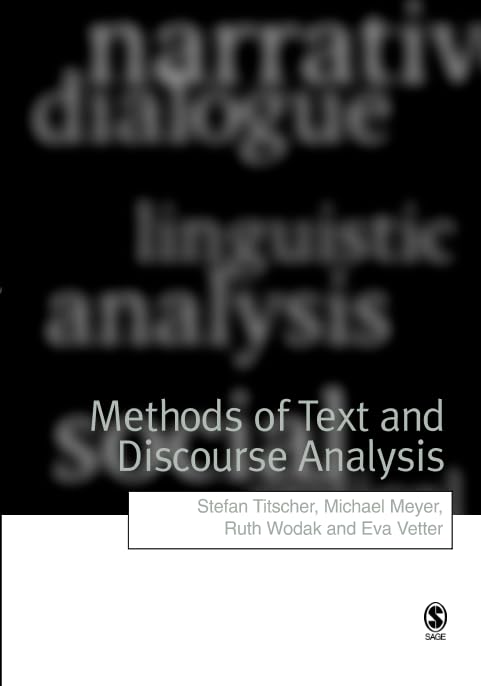 Methods of text and discourse analysis Cover