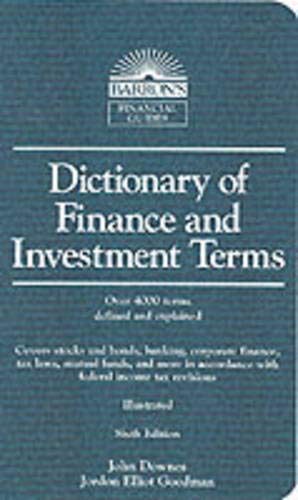 Dictionary of finance and investment terms Cover
