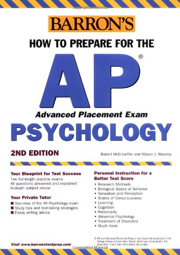 Barron's how to prepare for the AP pscyhology advanced placement examination Cover