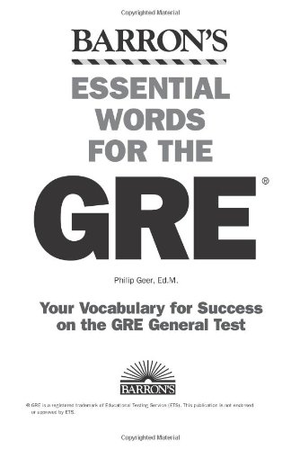 Essential Words for the GRE Cover