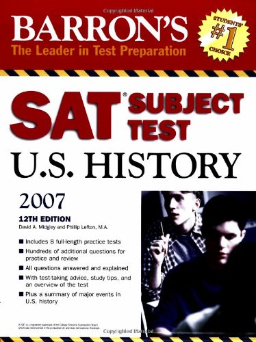 Barron's SAT subject test in United States history Cover