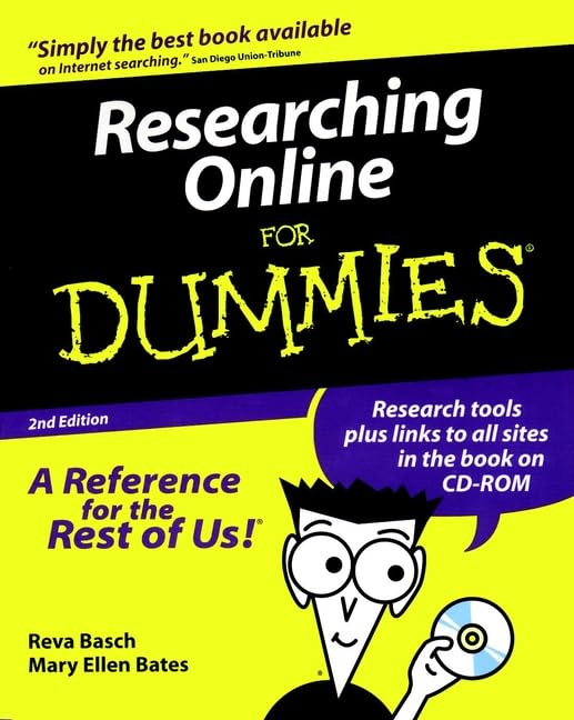 Researching online for dummies. Cover