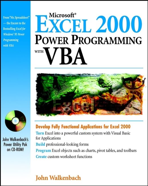 Microsoft Excel 2000 power programming with VBA Cover