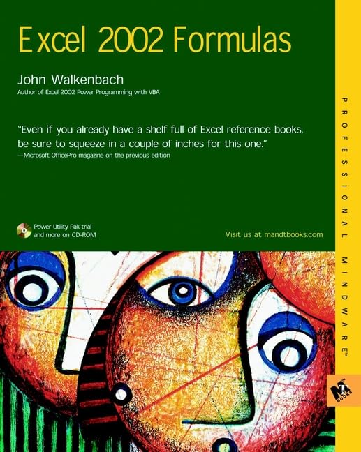 Excel 2002 formulas Cover
