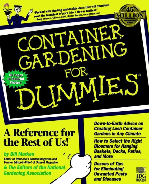 Container gardening for dummies Cover