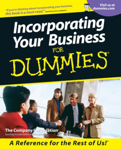 Incorporating your business for dummies Cover