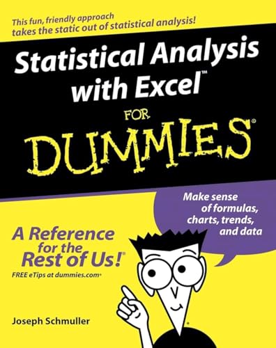 Statistical analysis with Excel for dummies Cover