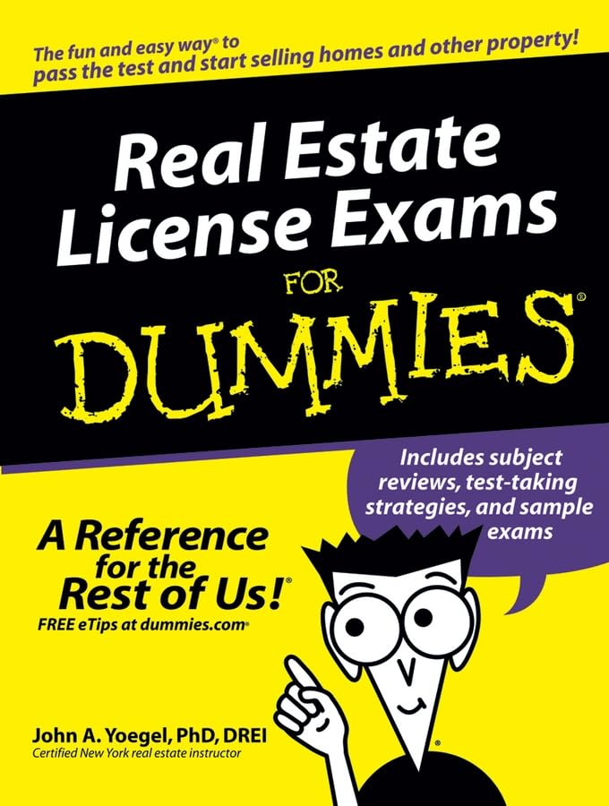 Real estate license exams for dummies Cover