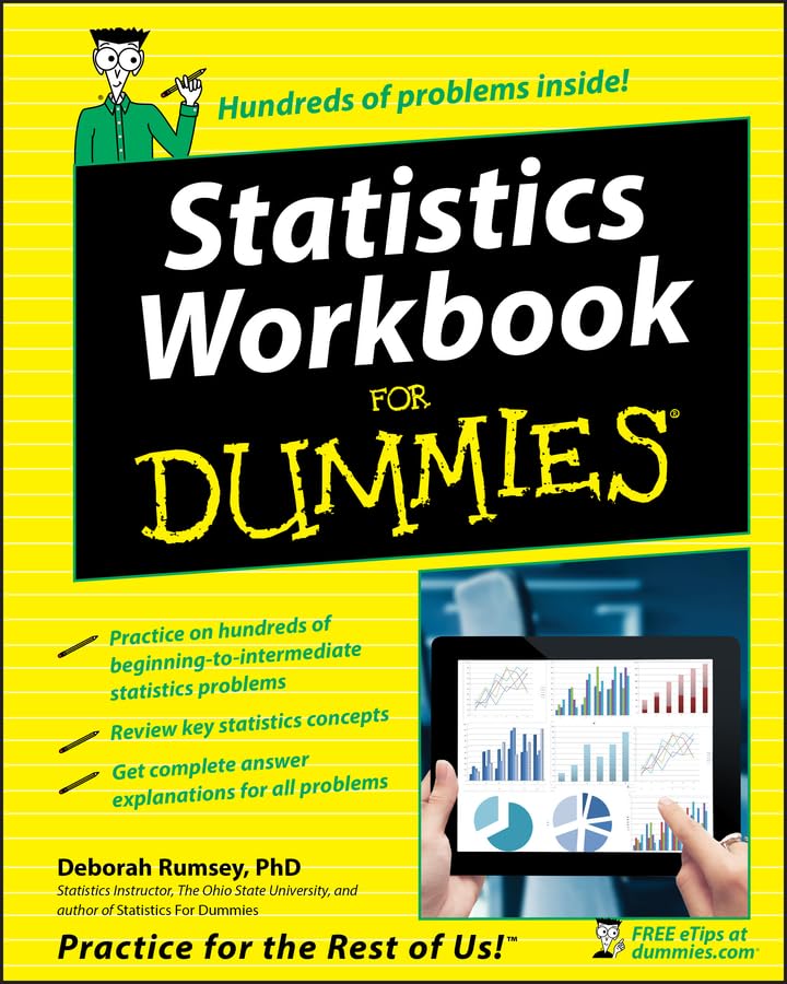 Statistics workbook for dummies Cover