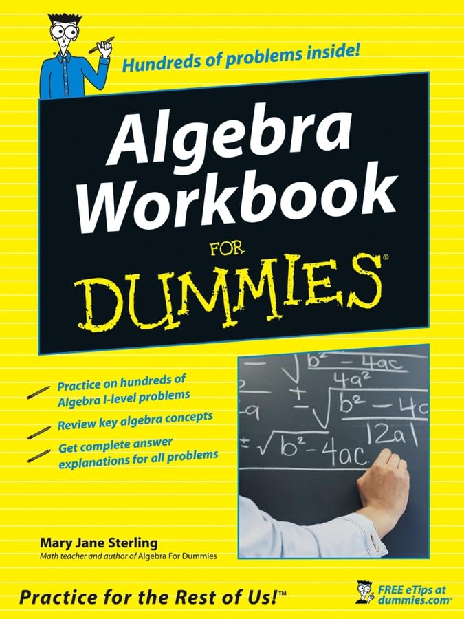 Algebra workbook for dummies Cover