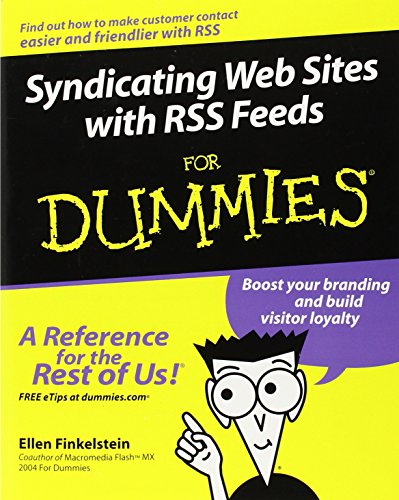 Syndicating web sites with RSS feeds for dummies Cover
