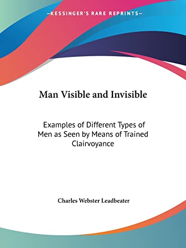 Man Visible and Invisible Cover