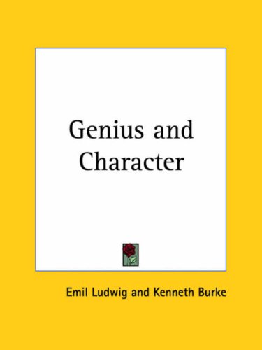 Genius and Character Cover