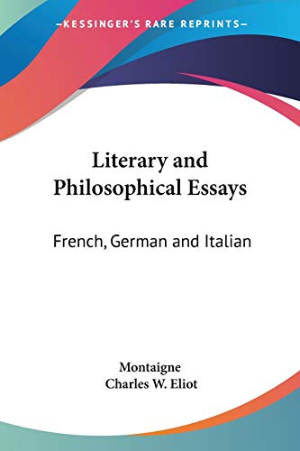 Literary and Philosophical Essays Cover