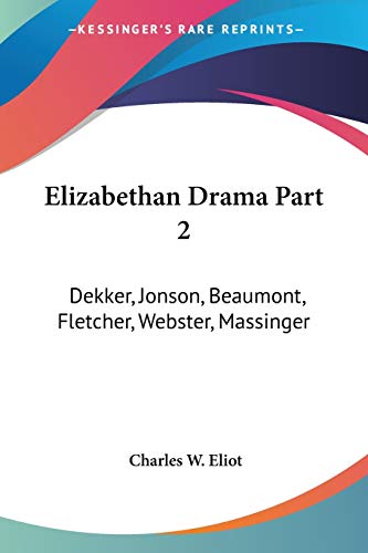 Elizabethan Drama, Part 2 Cover