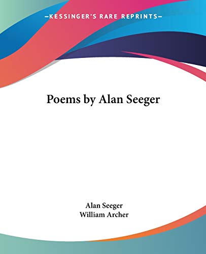 Poems By Alan Seeger Cover