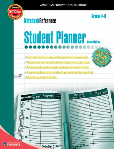 Notebook Reference Student Planner Cover