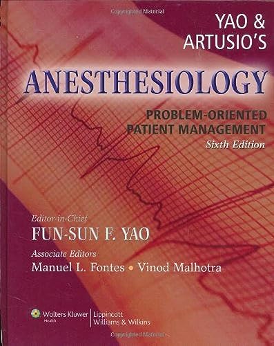 Yao & Artusio's anesthesiology Cover