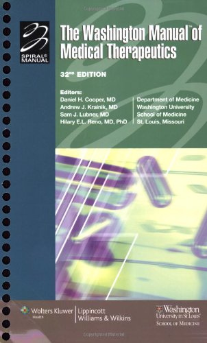 The Washington manual of medical therapeutics Cover