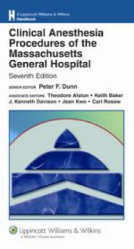 Clinical anesthesia procedures of the Massachusetts General Hospital Cover