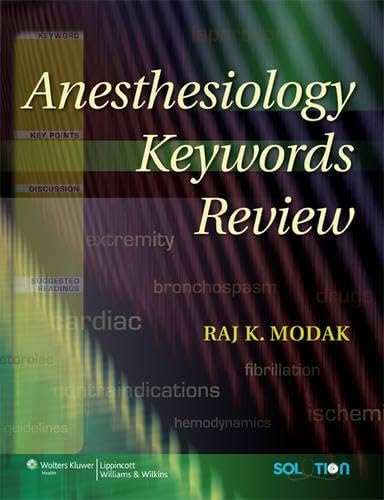 Anesthesiology keywords review Cover