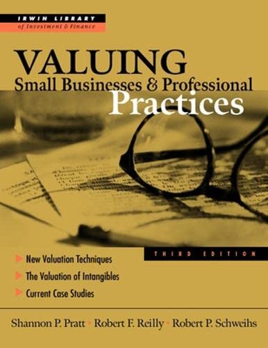 Valuing small businesses and professional practices Cover