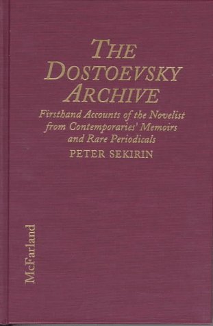 The Dostoevsky Archive  Cover