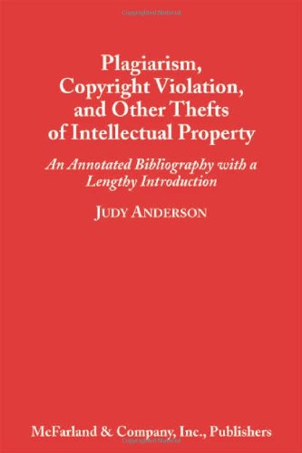 Plagiarism, copyright violation, and other thefts of intellectual property Cover