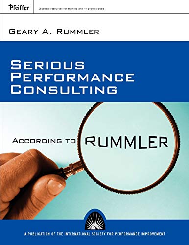 Serious Performance Consulting According to Rummler Cover