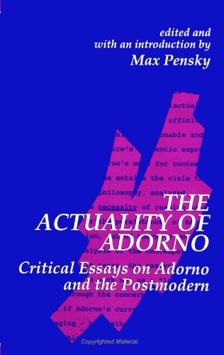 The Actuality of Adorno Cover