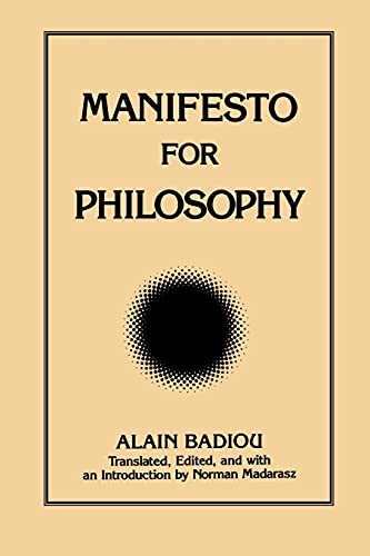 Manifesto for philosophy Cover