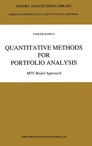 Quantitative methods for portfolio analysis Cover