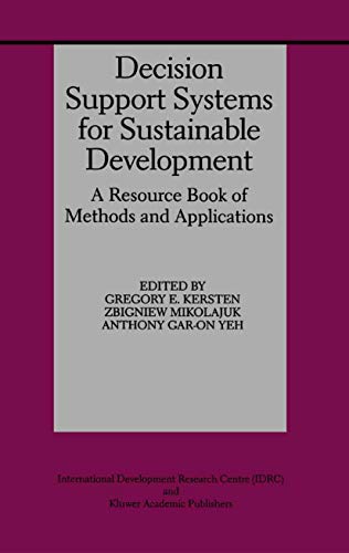 Decision support systems for sustainable development Cover