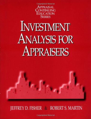 Investment analysis for appraisers Cover