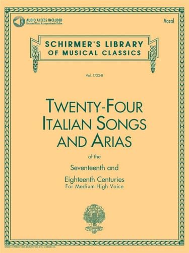 24 Italian Songs and Arias - Medium High Voice Cover