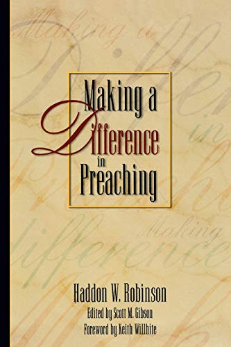 Making a Difference in Preaching Cover