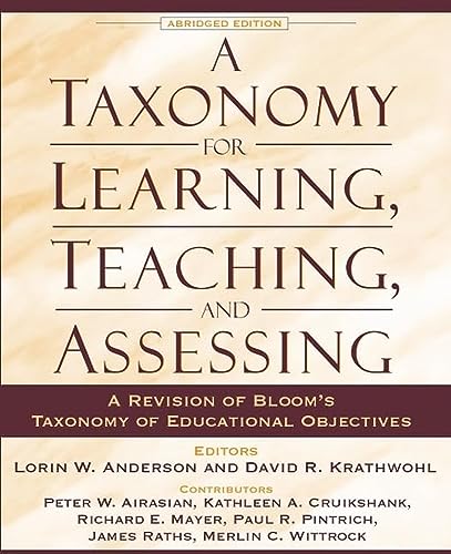 A taxonomy for learning, teaching, and assessing Cover