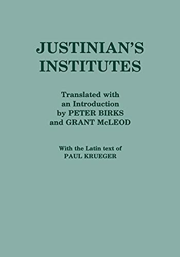 Justinian's Institutes Cover